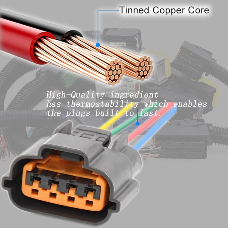 4PIN MAP Air Intake Pressure Sensor Connector Harness Plug Replacement