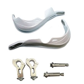 TASWK Universal Knuckle Guard Tech Bush Guard Handguard Aluminum Core Motorcycle Motorcycle (White)