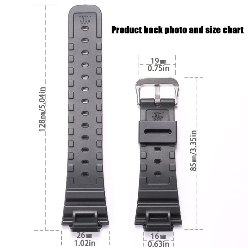 WRISTARMOR Men's Resin strap Compatible with Caiso G-Shock DW5600E DW6900