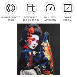 DIAMOND DOTZ Kyoto Beauty Diamond Painting Kits for Adults - Diamond Art Kits a Relaxing Creative Craft Kit with Dotz Gems 20x24