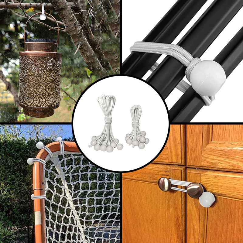 Pack of 30 Bungees with Ball, 15 cm and 20