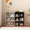 OSCHF 6-Cube Storage Shelf Bookcase - Wooden 3-Tier Floor Standing