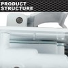 CROSSDESIGN White Paddle Entry Door Lock Latch Handle Knob Deadbolt