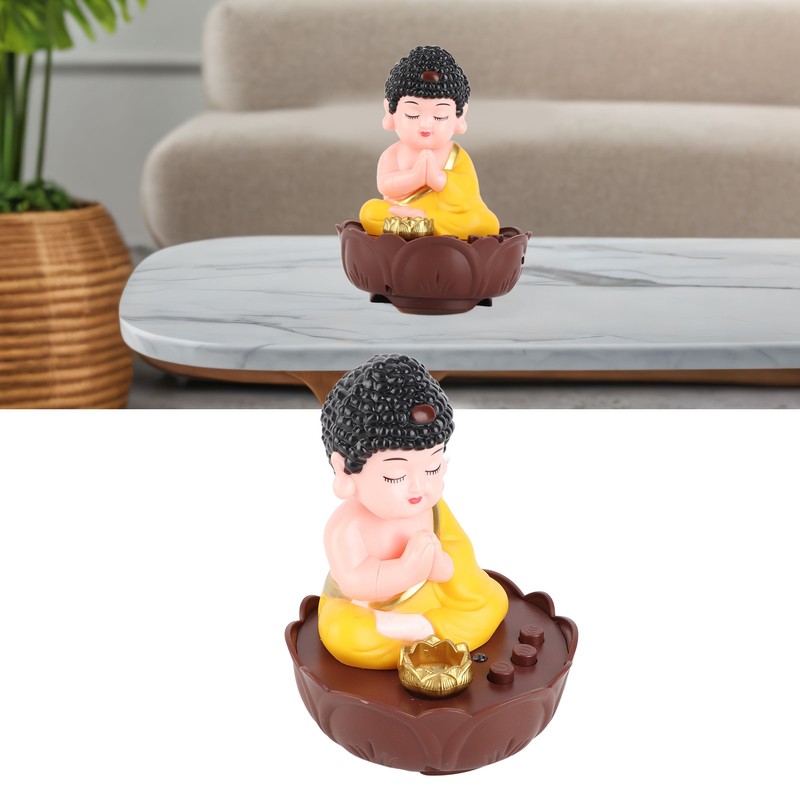 Singing Buddha Figurine USB Charging Desktop Buddha Decorative Statue with