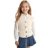 MACNOORA Girl's Sleeveless Button Down Sweaters V Neck Crochet Cardigans