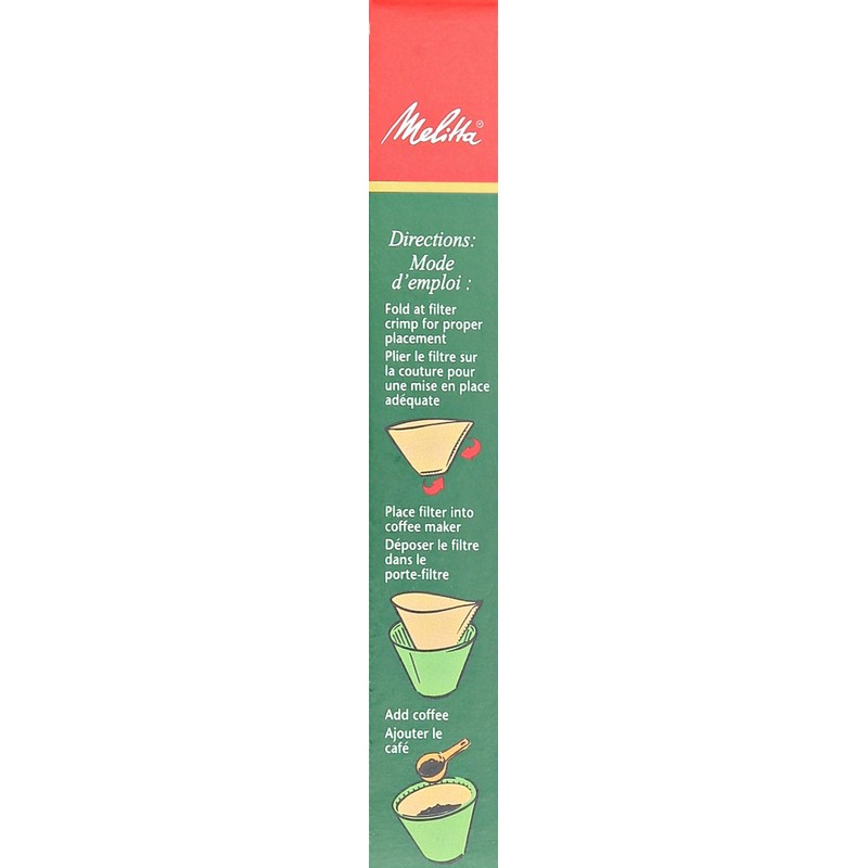 Melitta 620122#1 40 Count Natural Brown Cone Coffee Filters, Brown