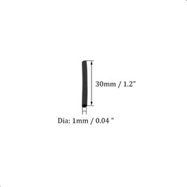 300PCS Heat Shrink Tubing,1mm / 1/24" Dia, 30mm / 1.2" Long,Industrial Heat-Shrink Tubing for Wires Wrap Sleeve, 2:1 Marine Grade Waterproof Small Heat Shrink Tube Wrap (Black 1mm)