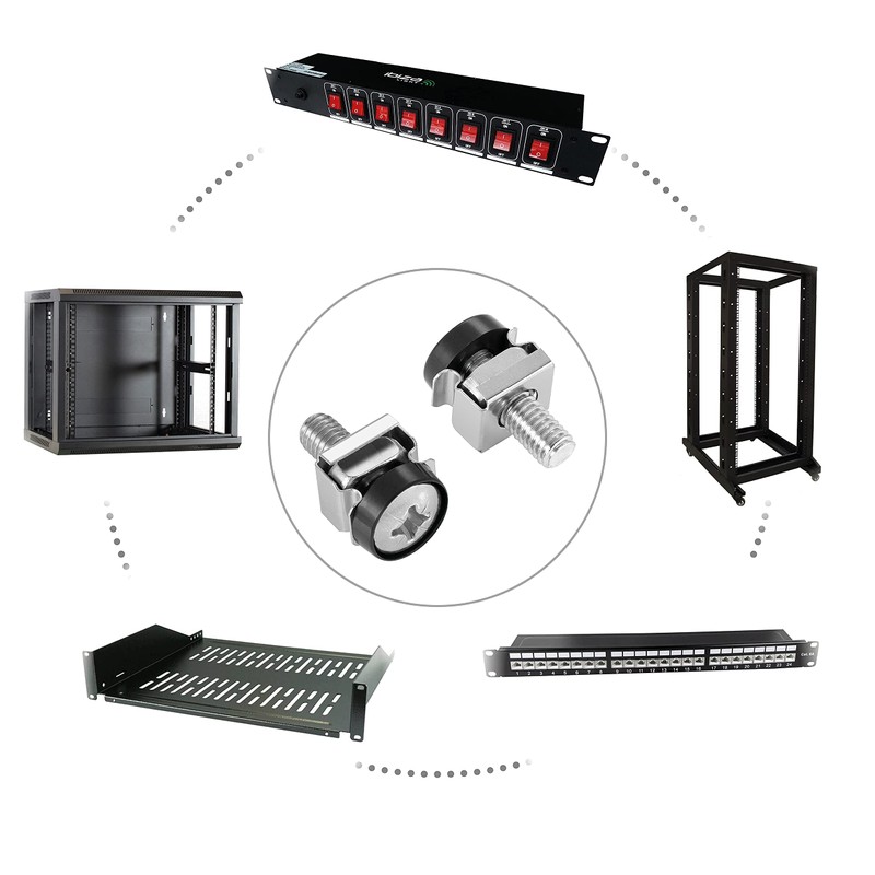 Poppstar M6 x 20mm Rack Screws & Cage Nuts Set