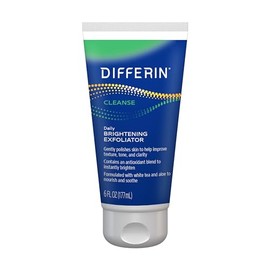 Differin - Exfoliante facial iluminador para el día a día, mejora el tono y la textura de la piel propensa al acné, verde, 6 onzas líquidas