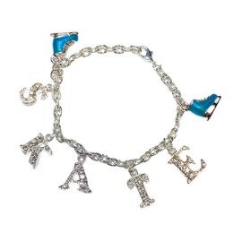 Chloe Noel Crystal Skate Bracelet (Turquoise)