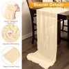 AUAUY Cheesecloth Table Runner, Pack of 6 Beige Cheesecloth Table