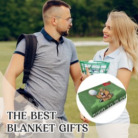 Golf Gifts for Men Women, Gifts for Golfer, Golf Lovers, Funny Golfing Gifts for Him Men Unique, Cool Golfing Gift Idea, Christmas Birthday Present for Golfers, Golf Themed Blanket 60” x 50”