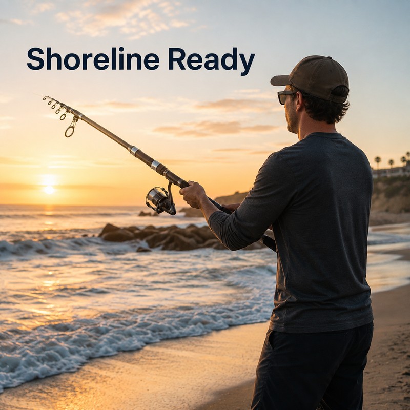 Telescopic Surf Fishing Rod 3.6–5.3m – 30T Carbon Spinning Surfcasting