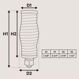 eleman946 2pc 1/2" Screw Hole ATV UTV LED Whip Spring Mounting Base for CB Radio Antenna