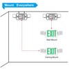 SPECTSUN Exit Sign with Emergency Light, Green Emergency Exit Lights