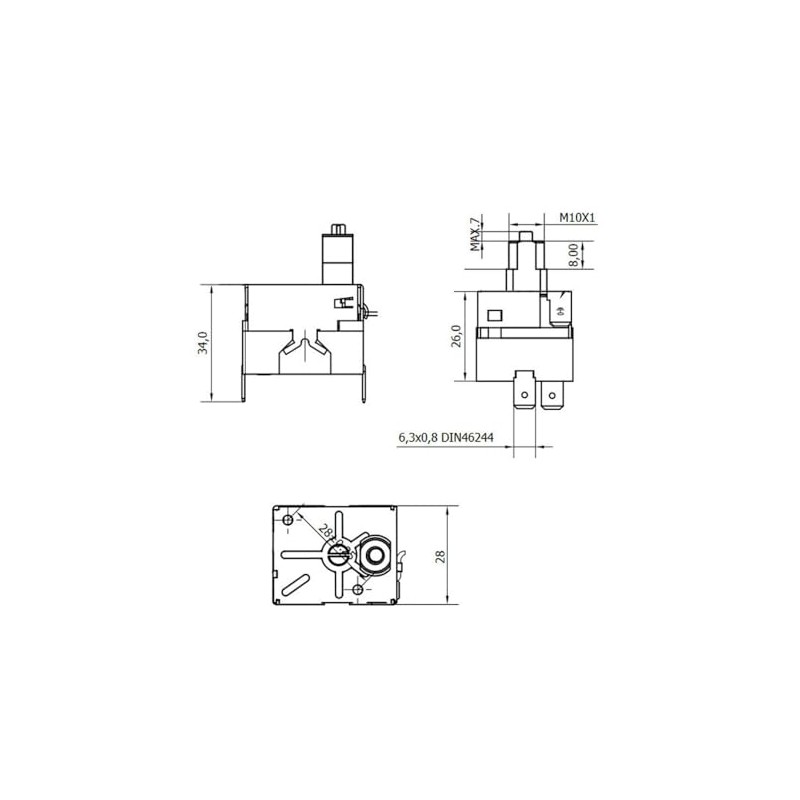 Thermostat Safety for Pellet Stove Capillaries 1.5 mt 90 110