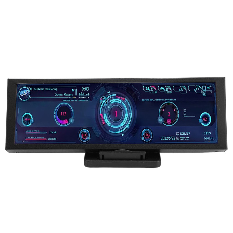 Computer RAM Monitor 7.9in IPS 1280x400 60Hz Refresh Rate Theme