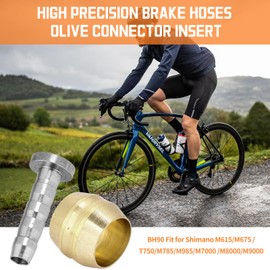 Set of 10 BH90 Disc Brake Olive Insert, Hydraulic Disc Brake Hose Connector Insert, Bicycle Inner Tube Olive Insert, Olive Connection Pin for Shimano SM-BH90 Brake Mountain Bike Replacement Part