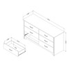 South Shore Furniture Fusion Dresser, Pure White