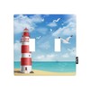 Pznen Lighthouse Double Toggle Covers Beach Seagull Blue Sunny Sky