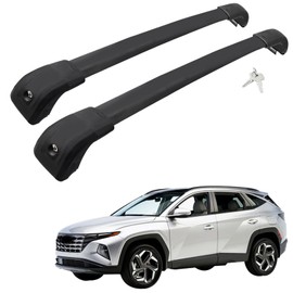 Car Roof Rack Cross Bars Compatible with 2022-2025 Hyundai Tucson (Fit for Flush Side Rails), Aluminum Lockable Roof Cross Bars for Kayak Bike Rooftop Cargo Carrier Bag Basket Luggage