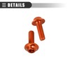 Motoforti Universal Motorcycle Windscreen Screw, Rubber, Aluminum Alloy, 10pcs