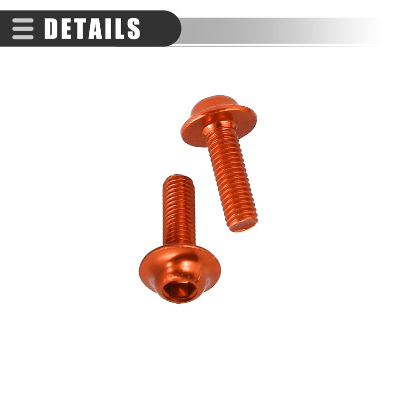Motoforti Universal Motorcycle Windscreen Screw, Rubber, Aluminum Alloy, 10pcs
