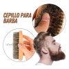 Cepillo Barba Jabalí Madera Marrón Cerdas Genuinas Universo en Linea