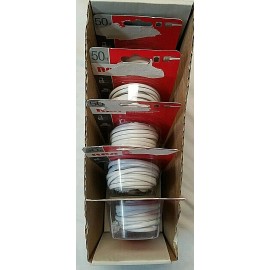 RCA NEW RCA 50 FT PHONE LINE CORD TELEPHONE CABLE WHITE TP443WHR
