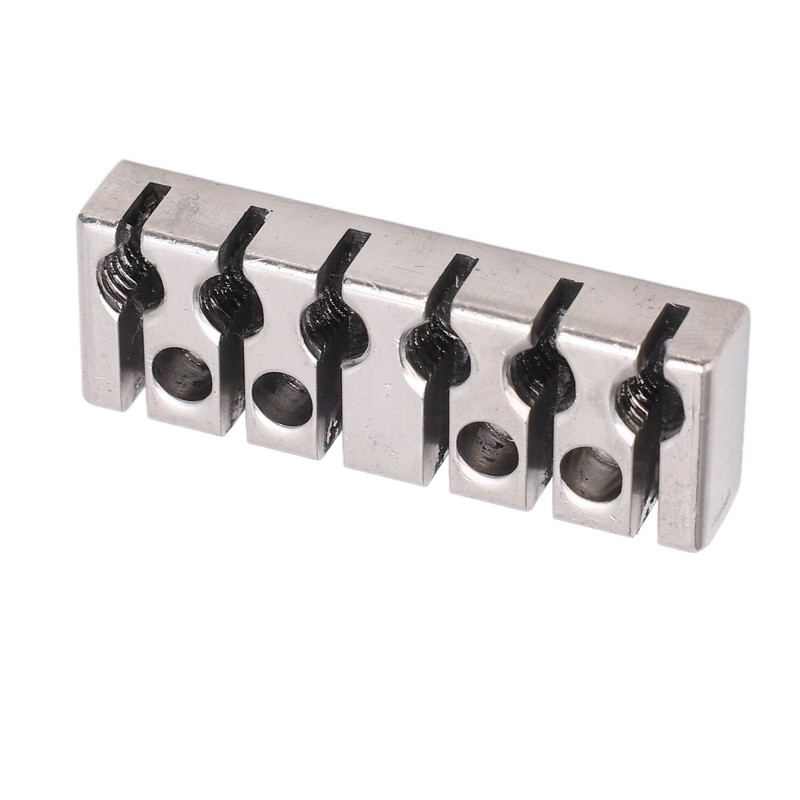 6 String Lock with Screws Metal Headless Guitar Bridge String