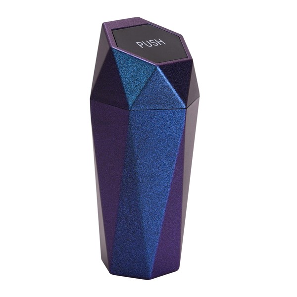 Ginsco Car Trash Can with Lid, Cup Holder Garbage Can