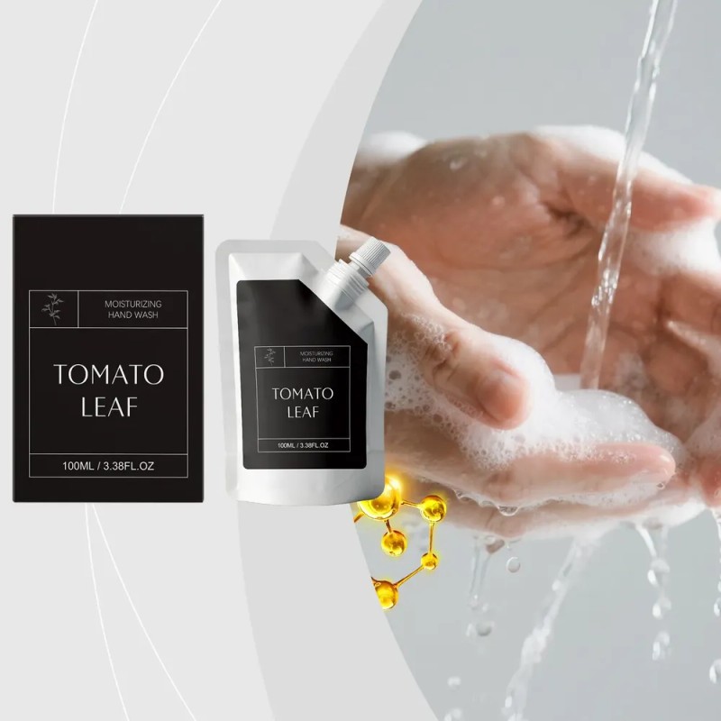 Jabón Hidratante Para Manos Con Hojas De Tomate: Limpia Suav