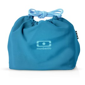 monbento - MB Pochette Denim blue Bento lunch bag - Polyester lunch tote - Suitable for MB Original MB Square & MB Tresor Bento boxes