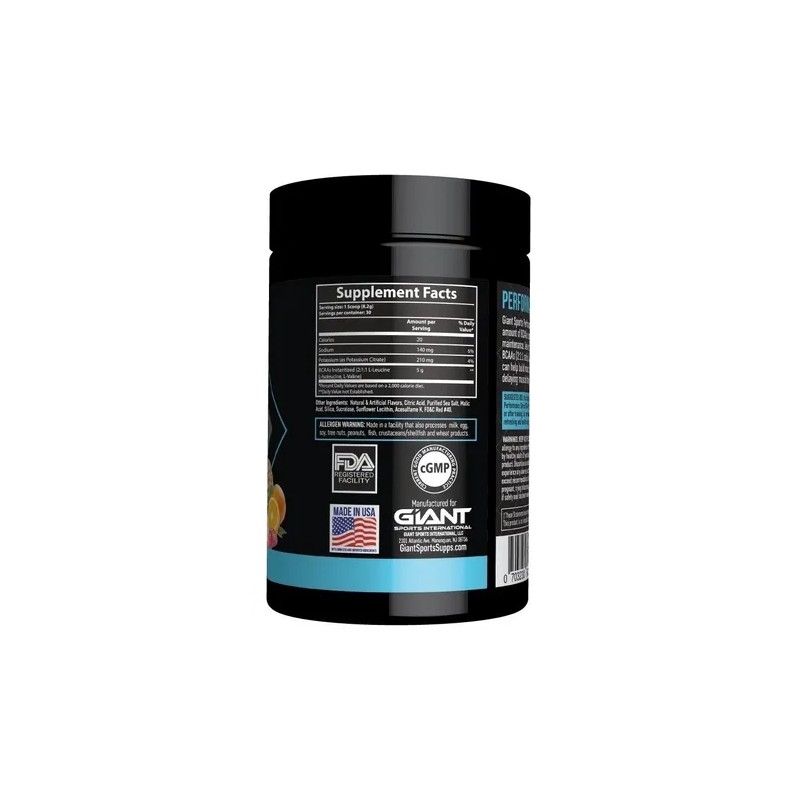 Performance Bcaa Aminos 211 Giant Sports 240g 30 Srv