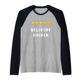 Delivery Driver Five Star Food Dash Grub Grocery Deliveries Raglan Baseball Tee