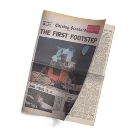 The Koin Club 21st July 1969 Apollo 11 US Moon Landing Evening Standard Newspaper Reproduction