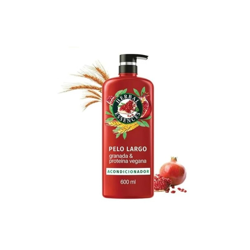 Herbal Essences Acondicionador Pelo Largo Granada Y Proteína Vegana 600