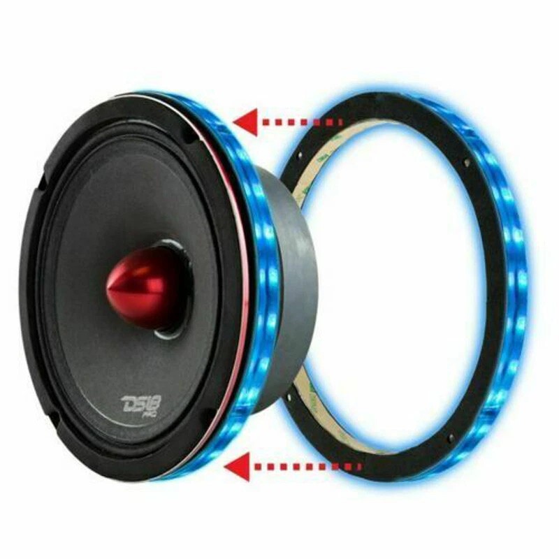 FIA 4pcs 6.5'' RGB LED Speaker Lights For Car Truck