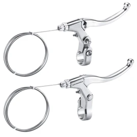 CNC Bike Brake Levers, Bicycle Brake Lever for Mountain Bike/MTB/BMX，Silver