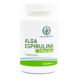 Espirulina+chlorella Cápsulas Sin Conservadores 50 G 100 Cap
