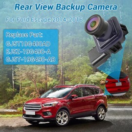Rear View Backup Camera Compatible with Ford Escape 2014 2015 2016 Parking Assist Camera 170°Ultra Wide Angle HD Night Vision Waterproof Escape Accessories Reverse Camera EJ5Z-19G490-A GJ5T19G490AD