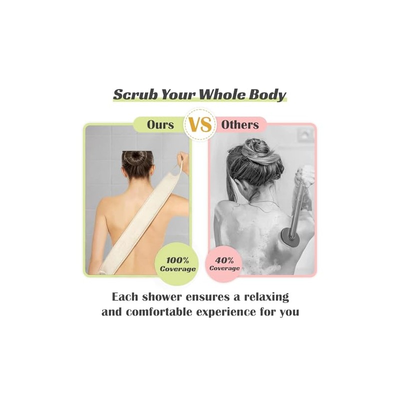 Esponja Lufa Natural Espalda Exfoliante Corporal Ducha Hombres Mujeres Baño