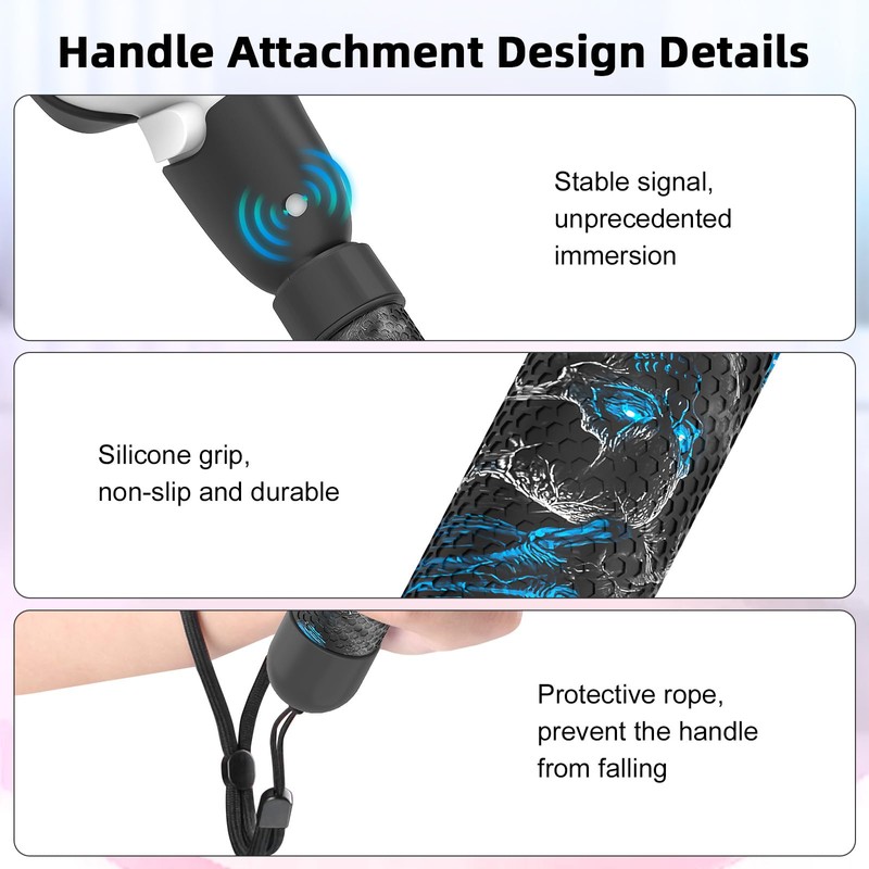 VR Handle Attachment for Meta Quest, Extension Controller Accesories, Virtual