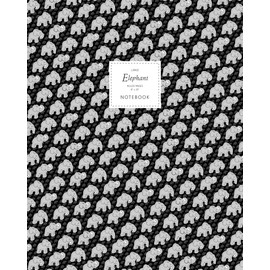 Elephant Notebook - Ruled Pages - 8x10 - Large (Black)