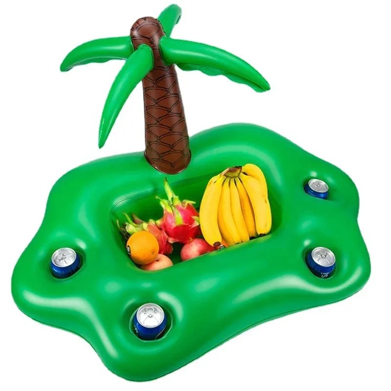 Inflatable Pool Drink Holder for Summer Parties – Rainbow Ice