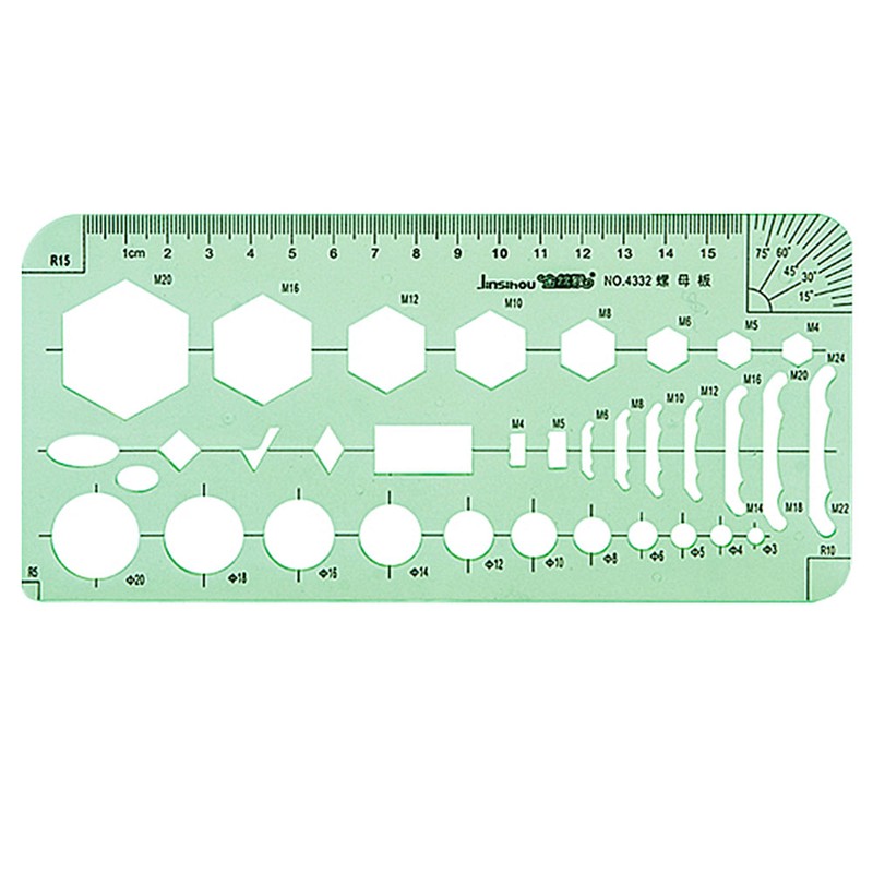 6 Pcs Plastic Measuring Templates Set Building Formwork Stencils Geometric