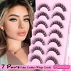 PVDKIW Clear Band False Eyelashes Wispy Lashes Mink Cat Eye