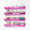 YMVV 15.7 in Large Pink Reflective Acrylic Mounted Floating Shelf,