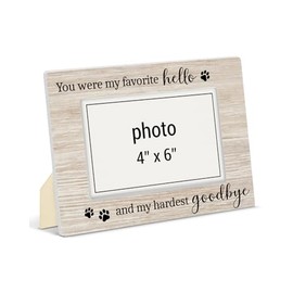 ILSYINH Pet Memorial Gifts for Dogs Cats Pet Memorial Picture Frame Loss of Dog Sympathy Gift Dog Passing Away Gifts Photo Frame with Paw Print for 4x6 Picture