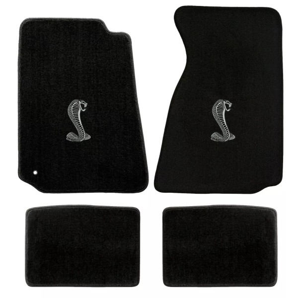 ACC Mustang Floor Mats W/ Cobra Logo Fits 1994-2004 -Conv.